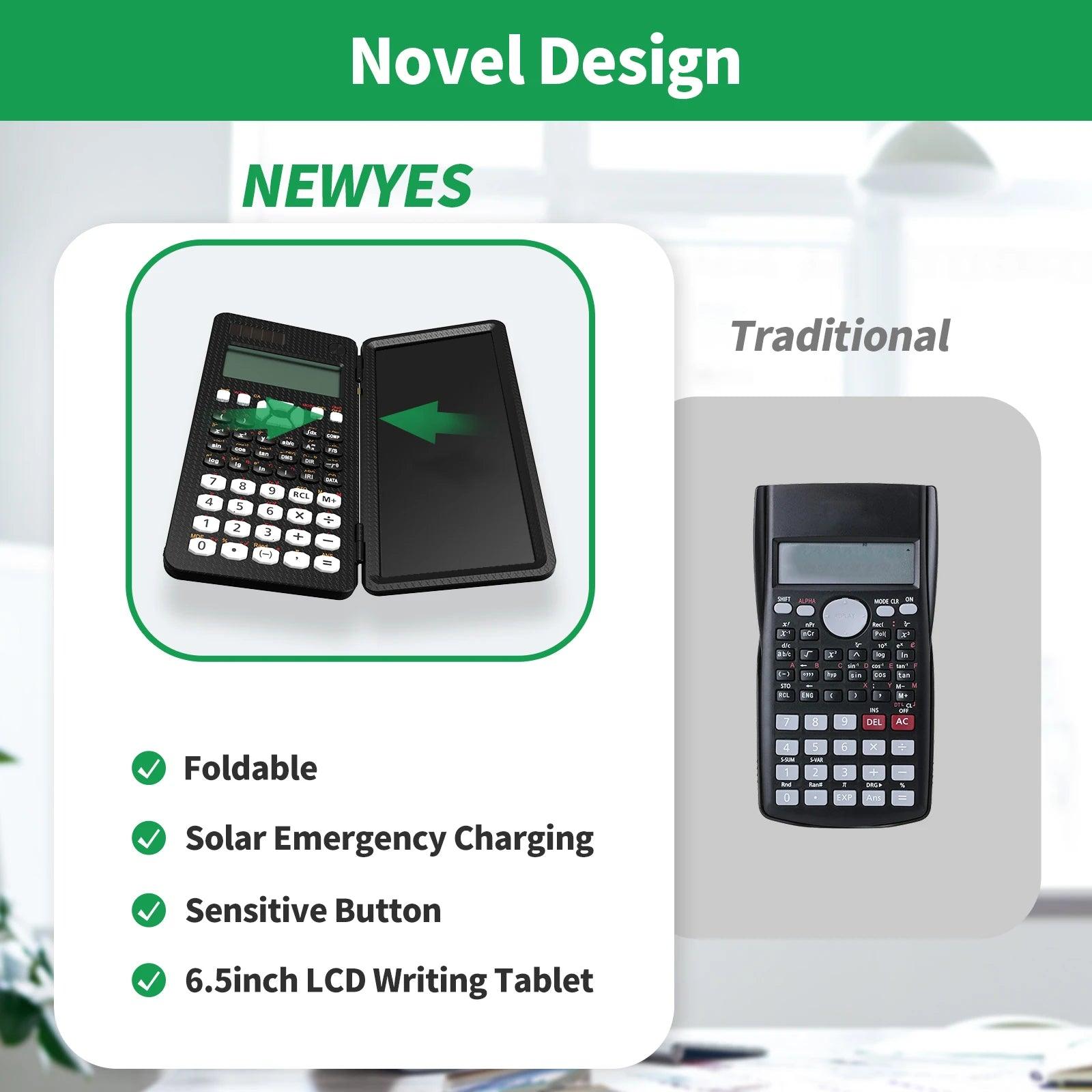 SmartCalc Pro™: Solar-Powered Calculator with Digital Notepad - Groovy Grab Co.