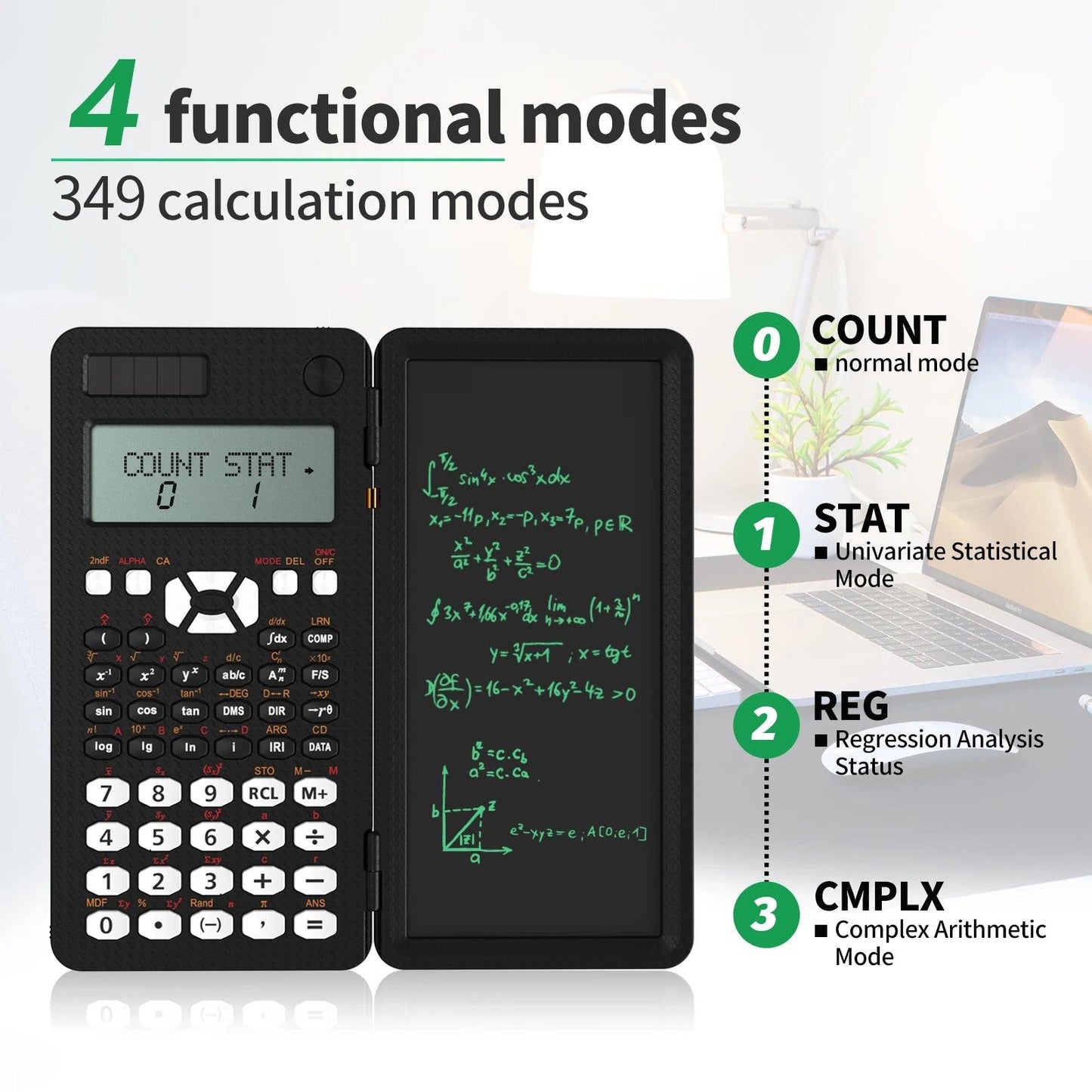 SmartCalc Pro™: Solar-Powered Calculator with Digital Notepad - Groovy Grab Co.