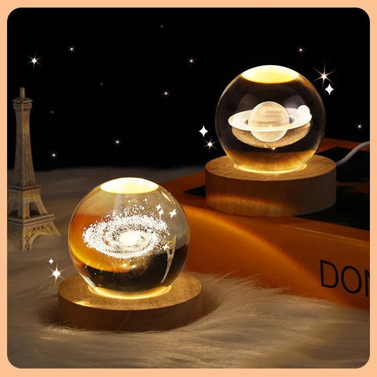 GalaxyGlow™: Illuminate your Space with the Perfect Cosmic Crystal Ball Lamp - Groovy Grab Co.